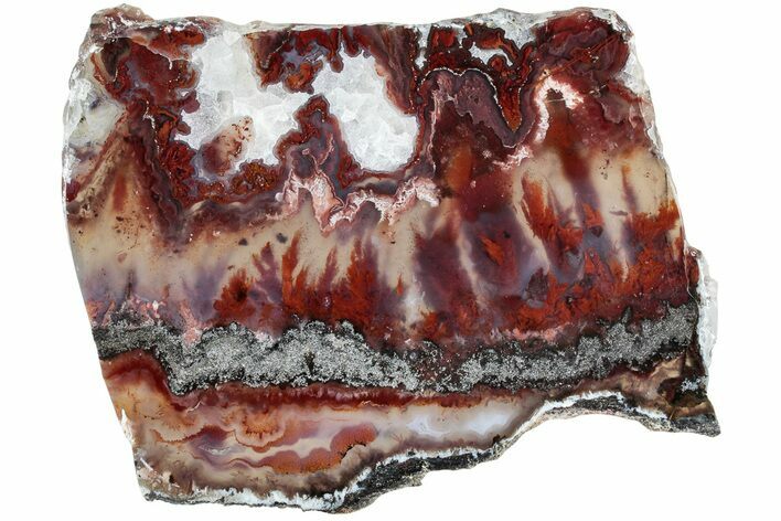 Polished Red Flame Agate Slab - Mexico #228104